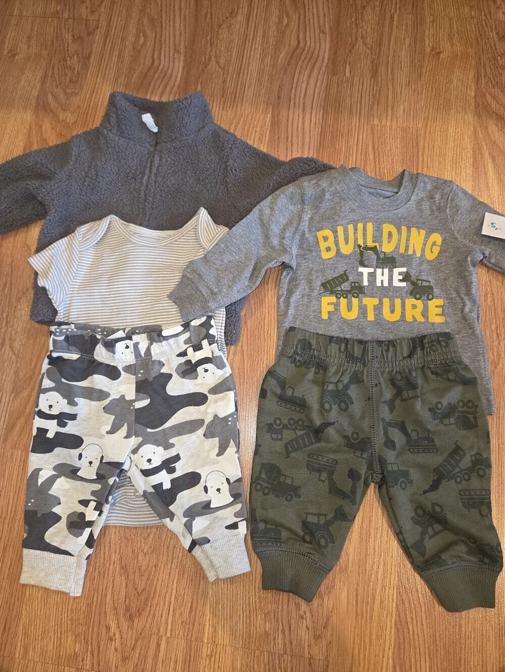 5pc Bundle Carter's Baby Boy 3 Months New Construction Animals NWT
